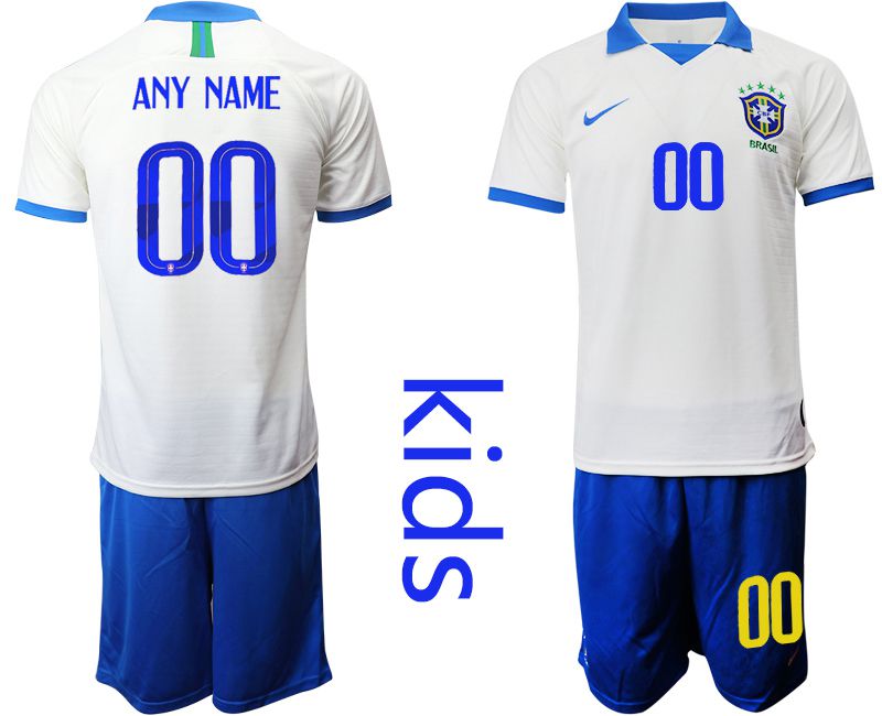 Youth 2019-2020 Season National Team Brazil white special edition customized Soccer Jerseys